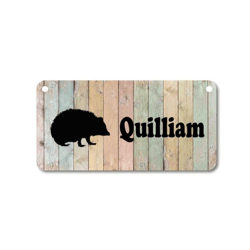 Hedgehog Cage Name Plate