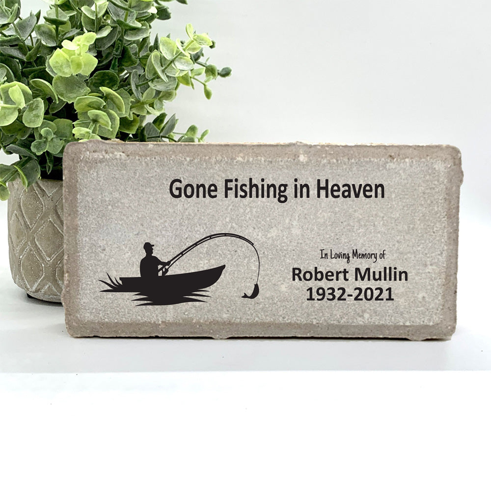 Personalized Fisherman Memorial Gift with a variety of indoor and outdoor stone choices at www.florida-funshine.com. Our Personalized Family And Friends Memorial Stones serve as heartfelt sympathy gifts for those grieving the loss of a loved one, ensuring a lasting tribute cherished for years. Enjoy free personalization, quick shipping in 1-2 business days, and quality crafted memorials made in the USA.