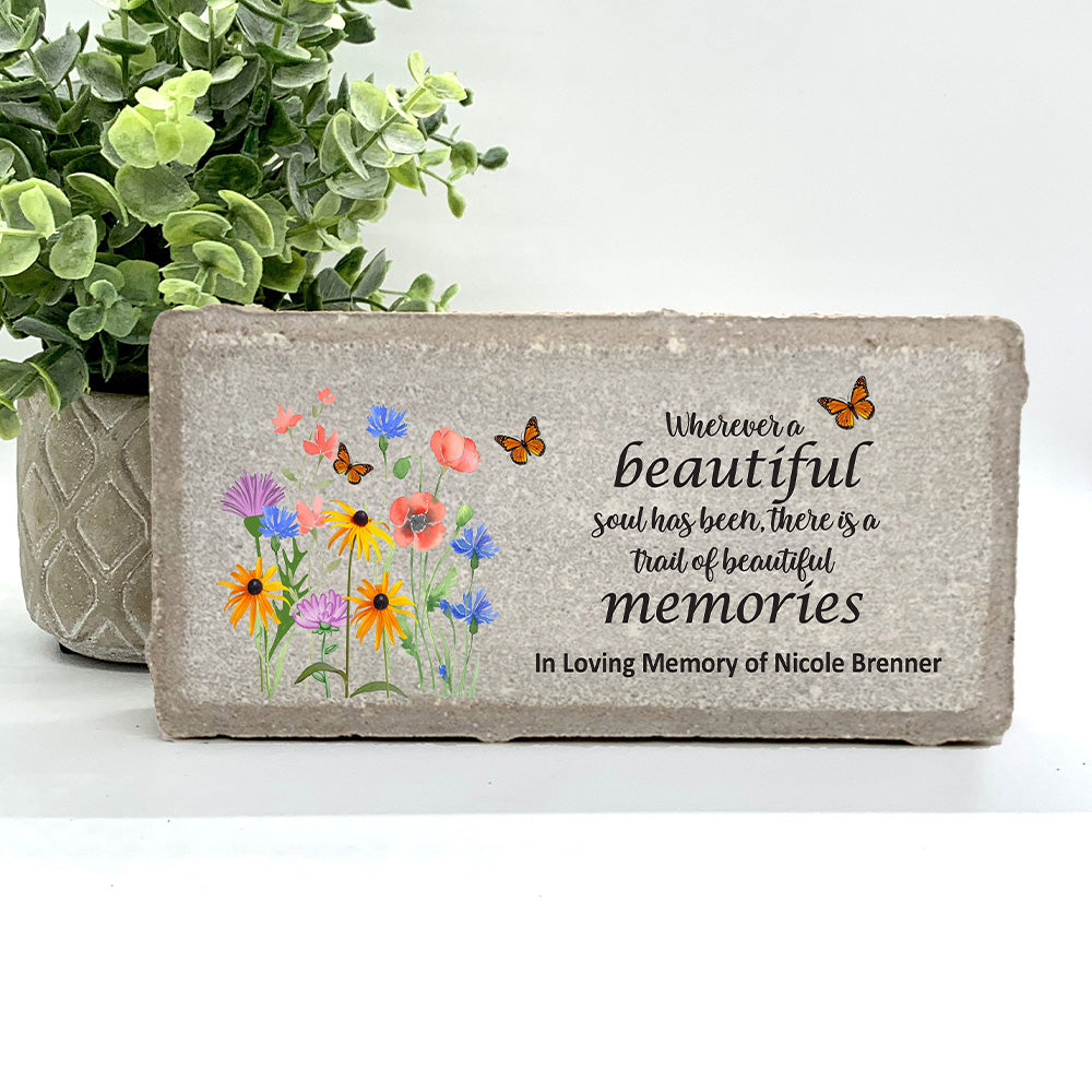 Personalized Wild Flower Memorial Gift with a variety of indoor and outdoor stone choices at www.florida-funshine.com. Our Personalized Family And Friends Memorial Stones serve as heartfelt sympathy gifts for those grieving the loss of a loved one, ensuring a lasting tribute cherished for years. Enjoy free personalization, quick shipping in 1-2 business days, and quality crafted memorials made in the USA.