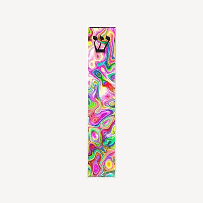 Mezuzah - Colorful Marble Swirl Mezuzah - Acrylic Mezuzah