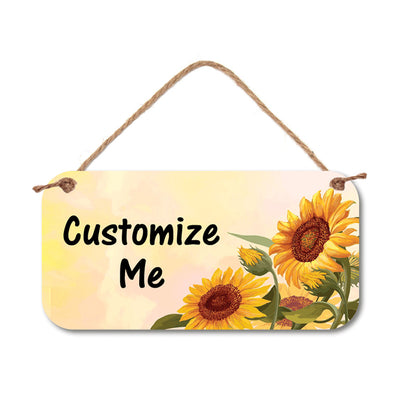 Personalized Sunflower Sign - 5"x10" Sign for indoors or outdoors