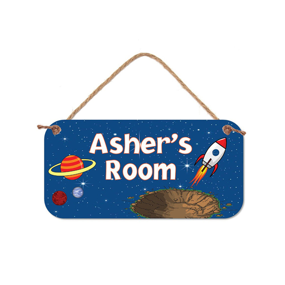 Space Theme Name sign- Personalized 5"x10" Name Sign