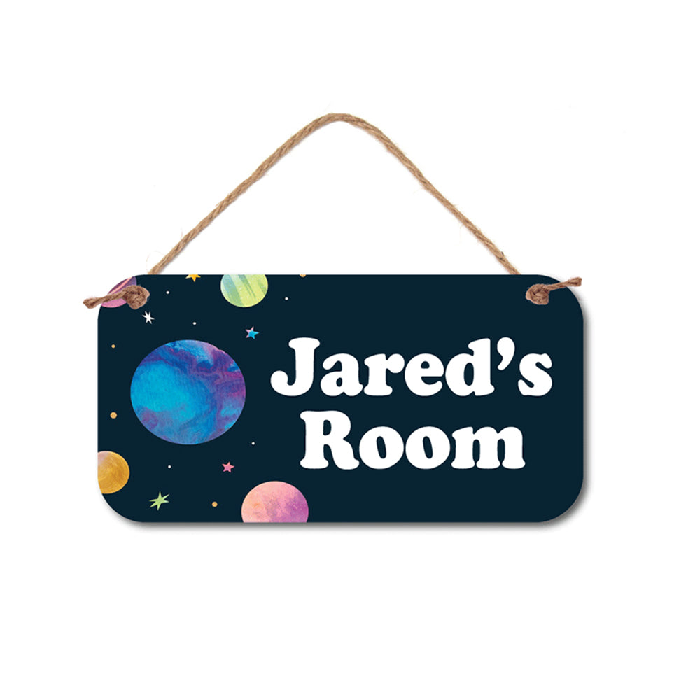 Space Theme Name sign- Personalized Name Sign- Bedroom Sign