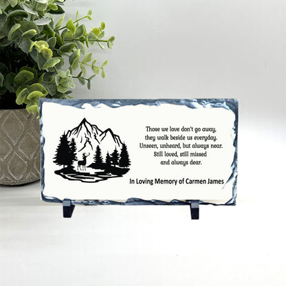 Memorial Stone - Sympathy Gift  Bereavement Gift  Funeral Gift - Hunter Memorial - Condolence Gift - Custom Memorial Gift - Deer in Trees