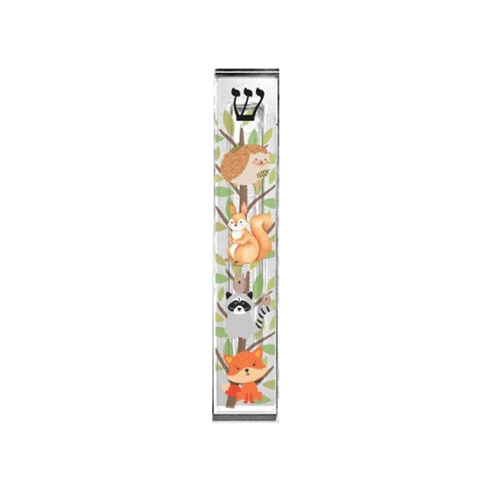 Woodland Animals Mezuzah - with or without name