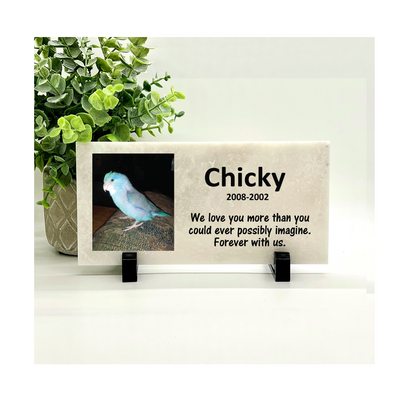 Custom Photo Pet Memorial Stone - YOUR FAVORITE PHOTO ADDED