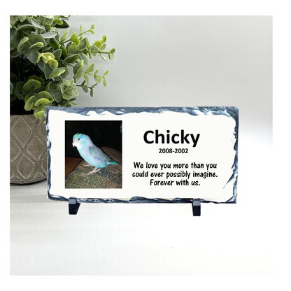 Custom Photo Pet Memorial Stone - YOUR FAVORITE PHOTO ADDED