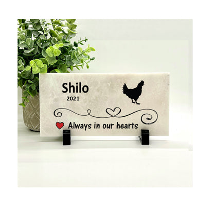 Chicken Memorial Stone - Always in our hearts