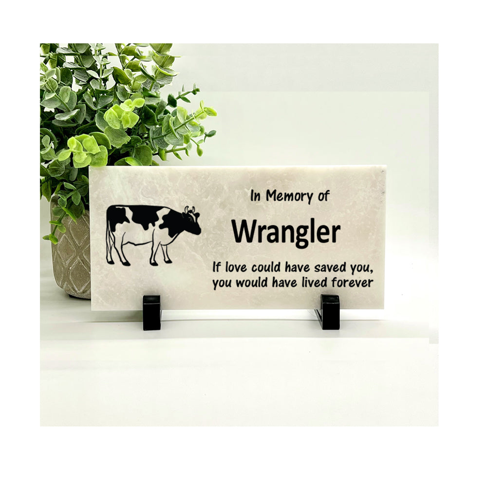 Cow Memorial Stone - Cow loss gift