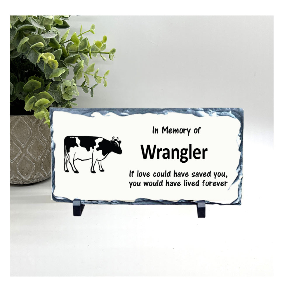 Cow Memorial Stone - Cow loss gift