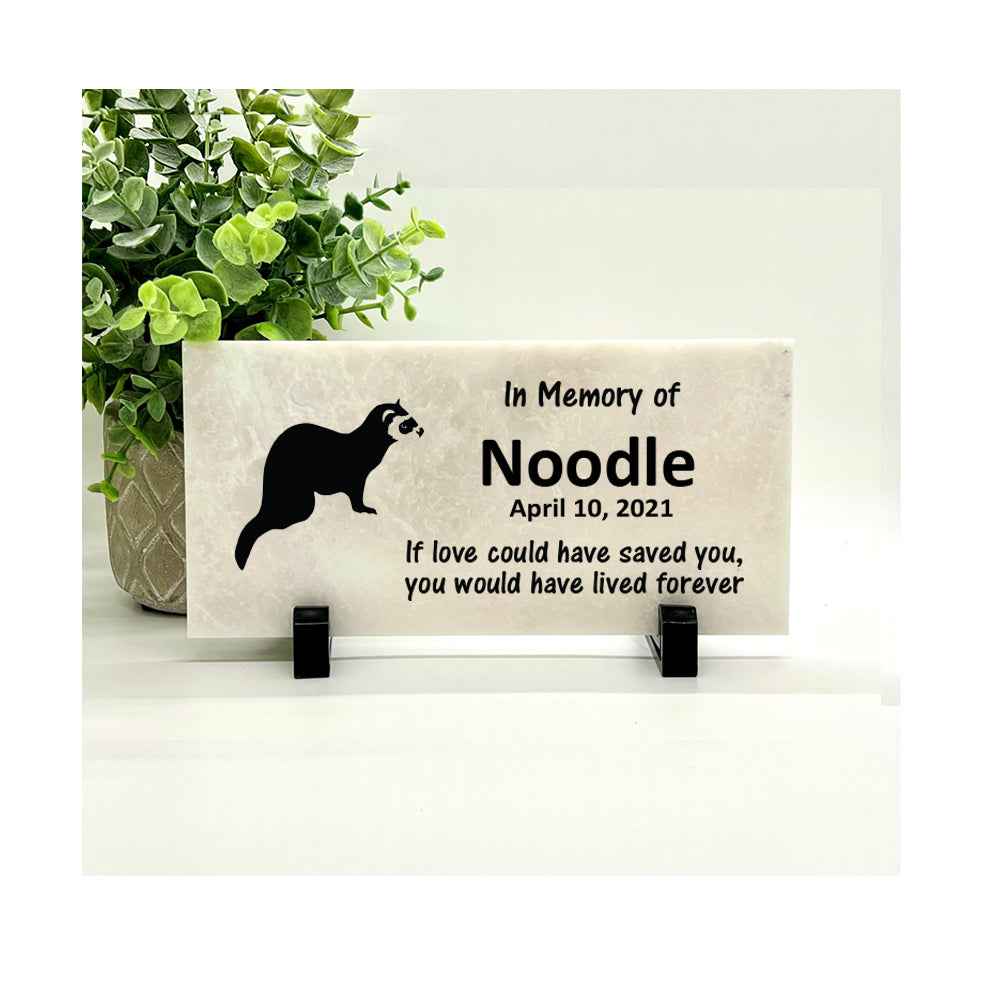 Ferret Memorial Stone - Personalized Pet Keepsake - Loss of Ferret Sympathy Gift - Pet loss Gift - Pet Memorial Gift Stone