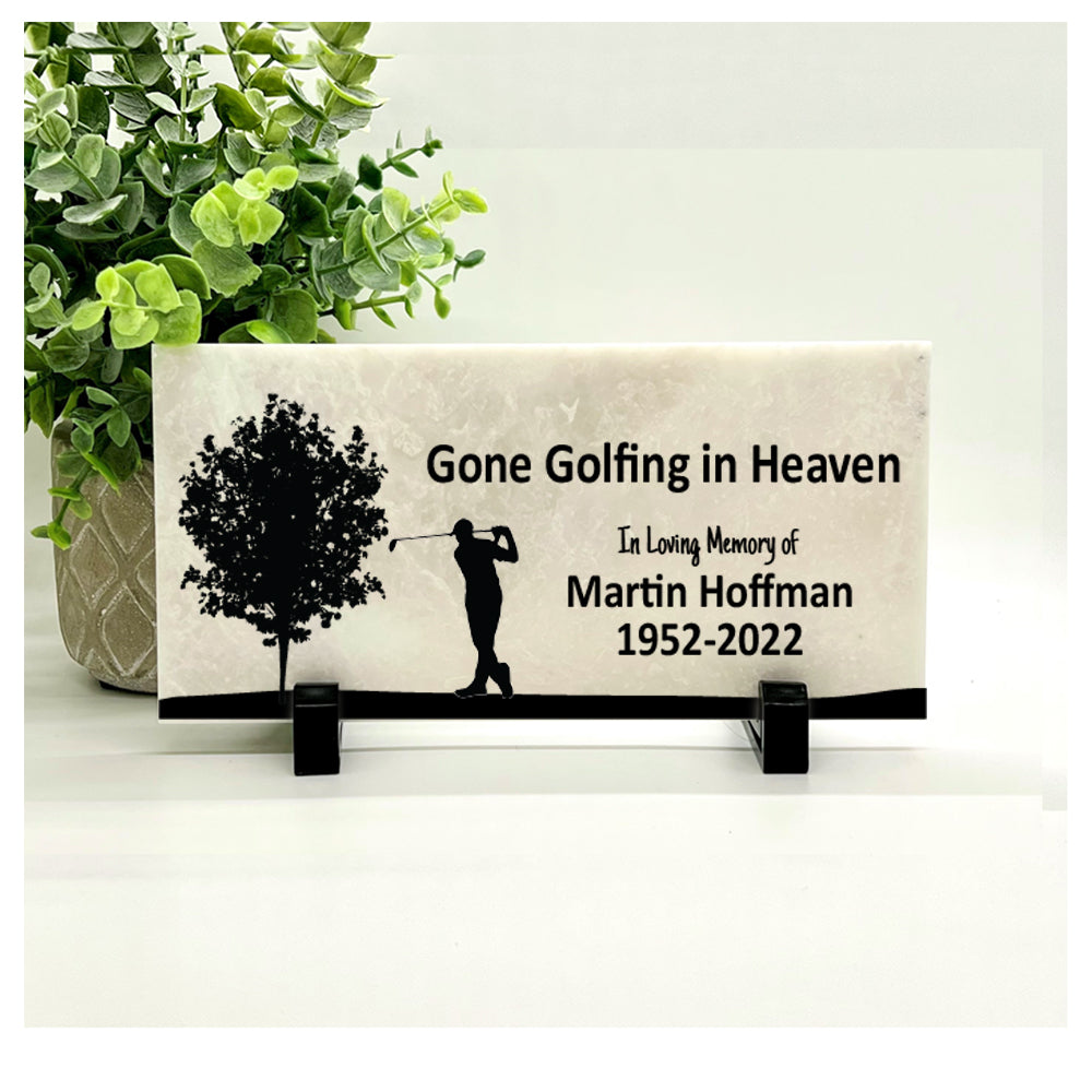 Golfer Memorial Gift - Gone Golfing in Heaven