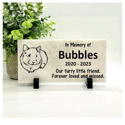 Guinea Pig Memorial Stone - Our little furry friend. Forever loved and missed