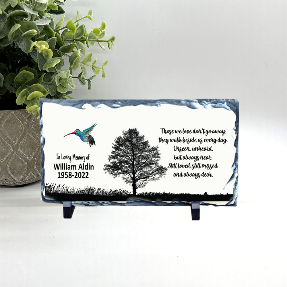 Personalized Memorial Stone -Sympathy Gift Bereavement Gift  Funeral Gift - Hummingbird Memorial - Condolence Gift - Custom Memorial Gift