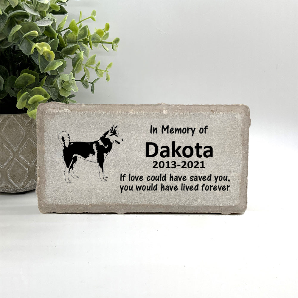 Husky Memorial Stone - Personalized Dog Loss Gift