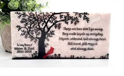 Memorial Stone, Sympathy Gift, Bereavement Gift, Funeral Gift, Cardinal Memorial, Condolence Gift, Custom Memorial Gift, Tree Cardinal