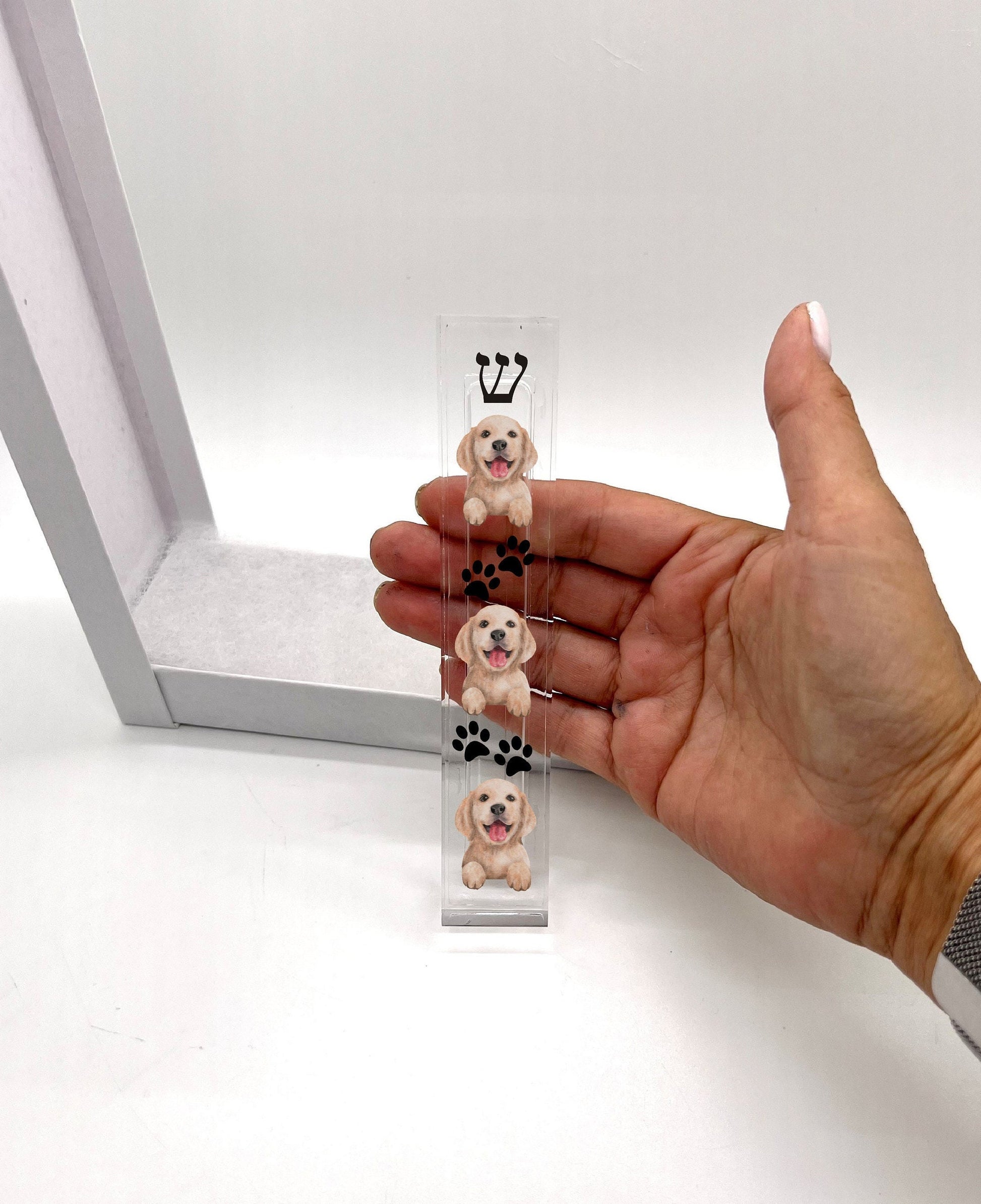 Personalized Mezuzah with your Pets' Photo - Acrylic Mezuzah - Custom Mezuzah - Personalized Judaica Gift -Pet Image Mezuzah - Dog Mezuzah