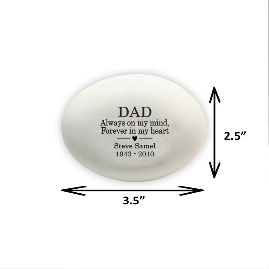 Father Memorial Stone - Dad Memorial - Sympathy Gift - Condolence Gift - Custom Memorial Gift- Loss of Father