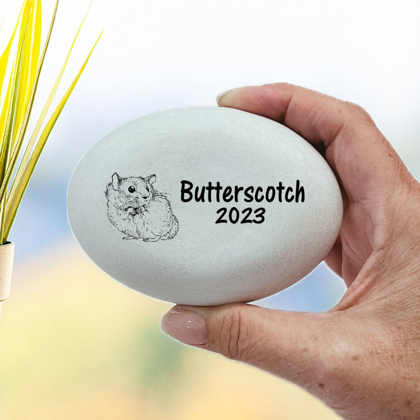 Hamster Memorial Stone- Personalized Pet Keepsake- Pet Loss Gift - Custom Hamster Sympathy Gift - Hamster Memorial Gift - MemorialGiftsandmore - Memorial Stones - Pets