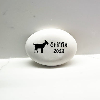 Goat Memorial Stone- Personalized Pet Keepsake- Pet Loss Gift - Custom Goat Sympathy Gift - Goat Memorial Gift - MemorialGiftsandmore - Memorial Stones - Pets