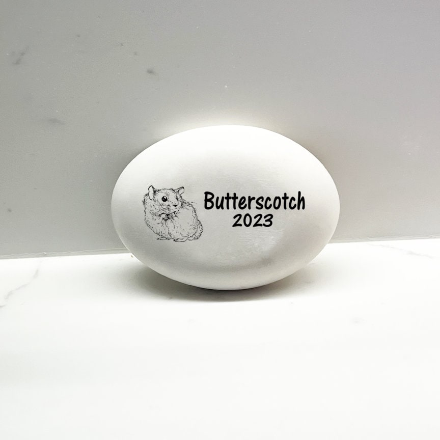 Hamster Memorial Stone- Personalized Pet Keepsake- Pet Loss Gift - Custom Hamster Sympathy Gift - Hamster Memorial Gift - MemorialGiftsandmore - Memorial Stones - Pets