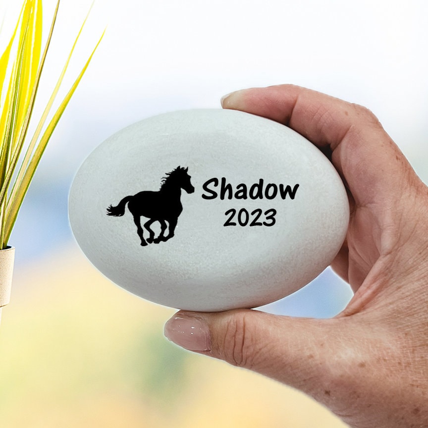 Horse Memorial Stone - Personalized Pet Keepsake- Pet Loss Gift - Custom Horse Sympathy Gift - Horse Condolence Gift- Horse Bereavement Gift - MemorialGiftsandmore - Memorial Stones - Pets