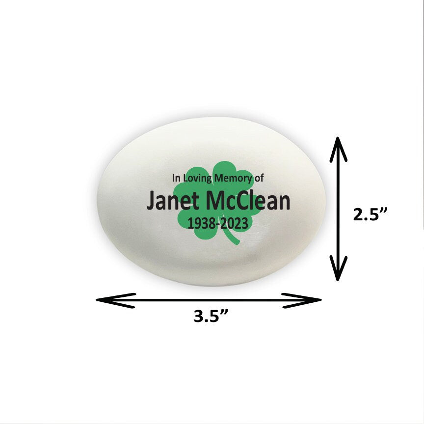 Shamrock Memorial Stone - Personalized Memorial Gift - Sympathy Gift - Condolence Gift - Custom Memorial Gift- Irish Memorial - MemorialGiftsandmore - Memorial Stones - People