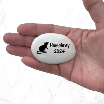 Rat Memorial Stone- Personalized Pet Keepsake- Pet Loss Gift - Custom Rat Sympathy Gift - Mouse Condolence Gift - Mouse Memorial Gift - MemorialGiftsandmore - Memorial Stones - Pets