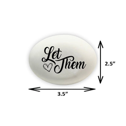 Let Them Mental Health Stone, Inspirational Quote, Motivational Stone, Self-Love, Religious Stone, Gift stone