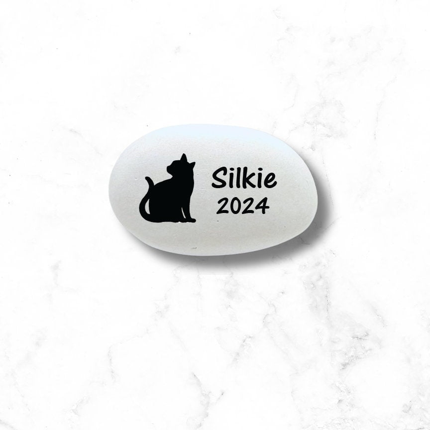 Cat Memorial Stone - Pet Loss Gift - Personalized Cat Memorial Gift - Custom Cat Sympathy Gift - Cat Keepsake - for indoors or outdoors - MemorialGiftsandmore - Memorial Stones - Pets