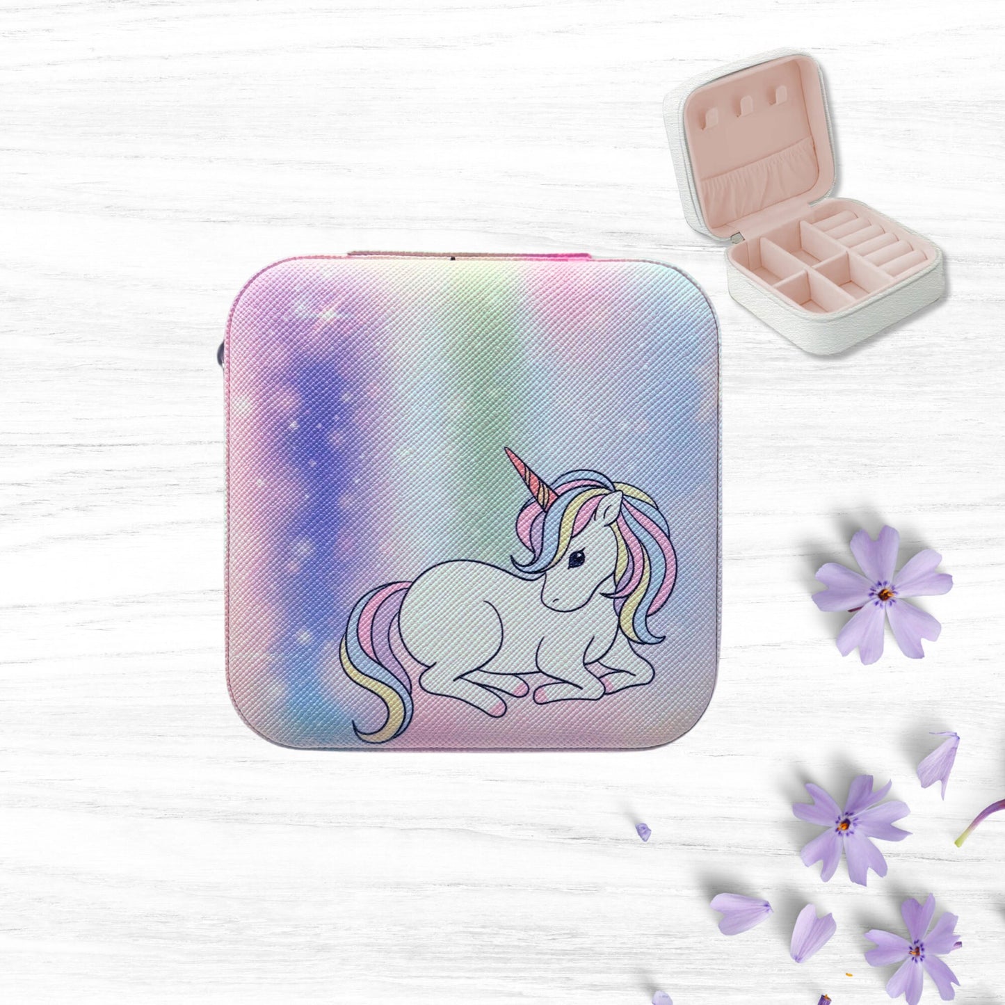 Personalized Unicorn Jewelry Case, with or without name, Custom Printed Jewelry Box with Name & Unicorn, Great Young Girl Gift Idea