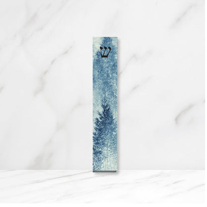 Mezuzah - Blue Forest Mezuzah - Acrylic Mezuzah - Personalized Judaica Gift - New Baby Gift - New Home Gift - Custom Mezuzah