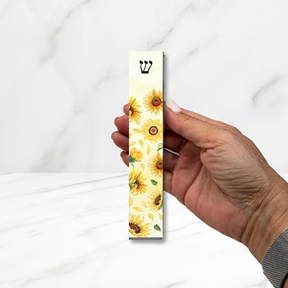 Mezuzah - Sunflower Mezuzah - Acrylic Mezuzah - Modern Mezuzah -Personalized Judaica Gift - New Baby Gift - Kids Mezuzah - New Home Gift