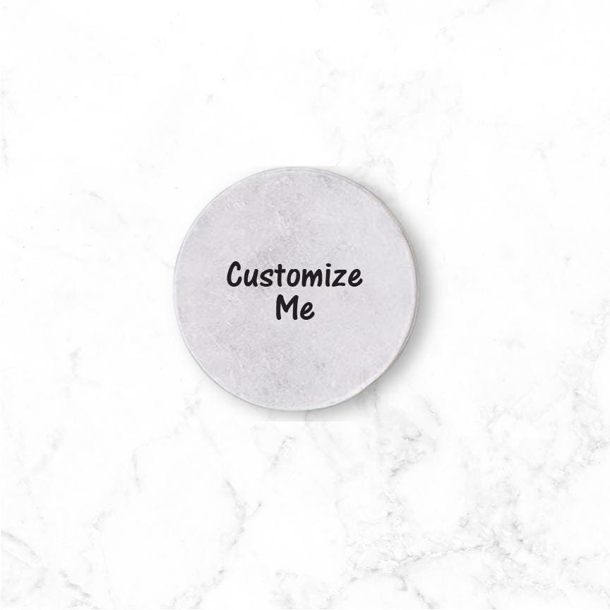 Custom Stone - Personalized Stone with Printed Word, Message or Image - Custom Rock - Personalized Round Stone - 2 Size Choices