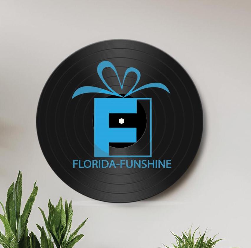 Logo 12" Vinyl Record, Real Vinyl Record Printed with your logo, upcycled record art, office decor, wall art