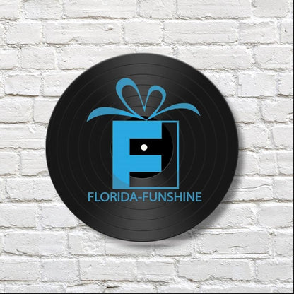 Logo 12" Vinyl Record, Real Vinyl Record Printed with your logo, upcycled record art, office decor, wall art