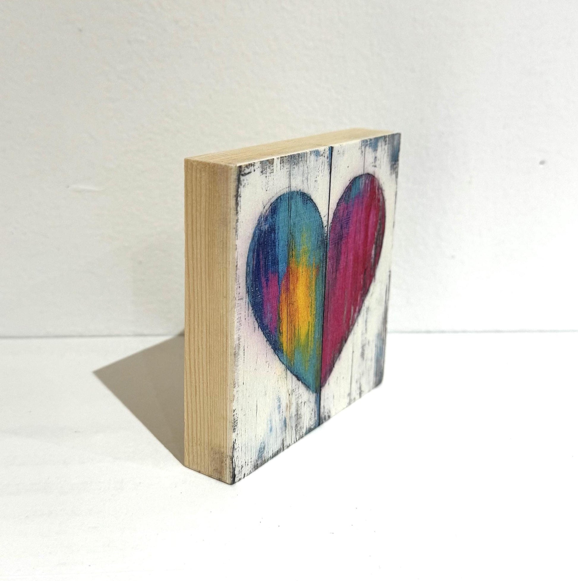 Heart art, wood plaque with heart design, tabletop and ready to hang, Heart Print on Wood Panel, Wood Rustic Heart design, Choice of size