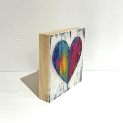 Heart art, wood plaque with heart design, tabletop and ready to hang, Heart Print on Wood Panel, Wood Rustic Heart design, Choice of size