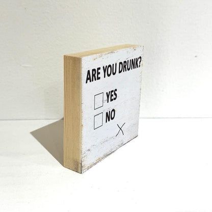 Are you drunk? Wood bar sign, Funny Sign, Sarcastic Sign, Friend Gift, Man Cave Sign, Gag Gift, Funny Decor, Just for fun, Drunk test