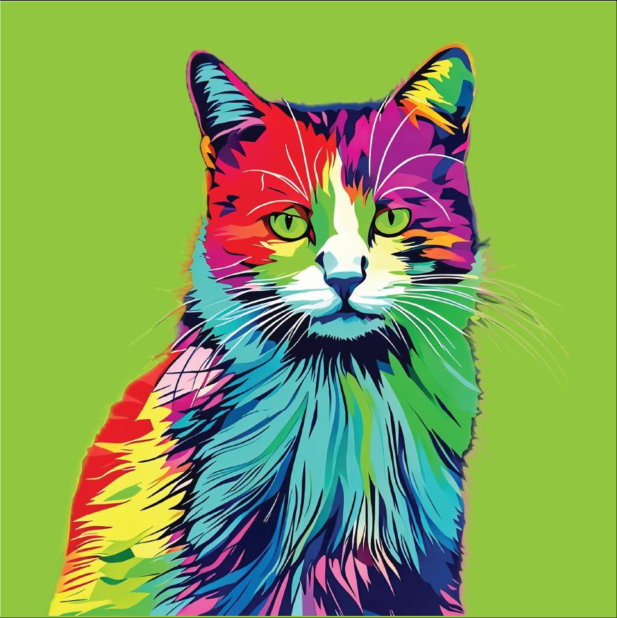 Pet Pop Art from Photo - Custom Pop Art Portrait on Canvas – Personalized Pet Artwork - Pet Memorial Gift - Pet Lover Gift - Dog Cat Pop Art