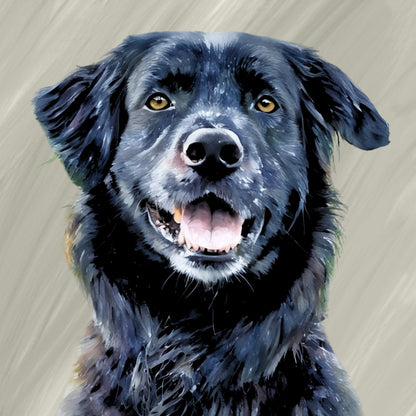 Custom Digital Pet Portrait or Printed Pet Portrait on Canvas – Personalized Pet Artwork - Pet Memorial Gift - Dog, Cat & Pet Lovers Gift