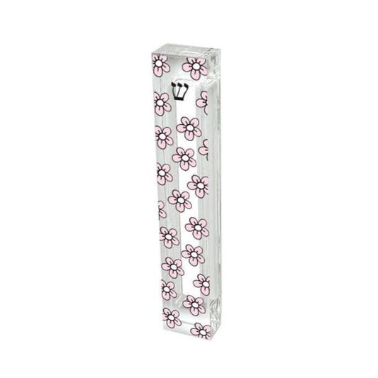 Mezuzah - Flower Mezuzah - With or without name - Acrylic Flower Mezuzah - Floral Judaica Gift - New Baby Gift - New home gift