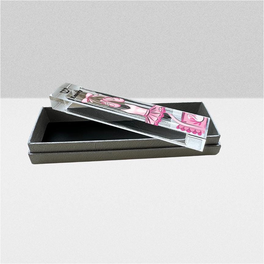 Personalized Ballet Mezuzah - Ballerina Dancer Mezuzah - Acrylic Mezuzah - Modern Mezuzah - Personalized Judaica Gift - Kids Mezuzah