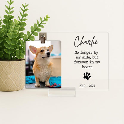 Pet Memorial Frame, Pet Memorial Gift Plaque, Dog or Cat Loss Sympathy Keepsake, Pet Bereavement Gift, Custom Acrylic Photo Gift - MemorialGiftsandmore - 