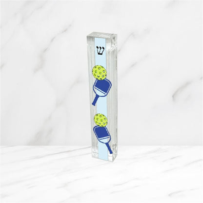 Mezuzah - Pickleball Mezuzah - Acrylic Mezuzah - Personalized Judaica Gift - Pickleball Player Gift - New Home Gift - Custom Mezuzah