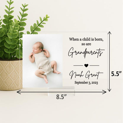 New Grandparent Gift Grandparent Picture Frame Grandparents Gifts Personalized Grandparents When a child is born so are grandparents