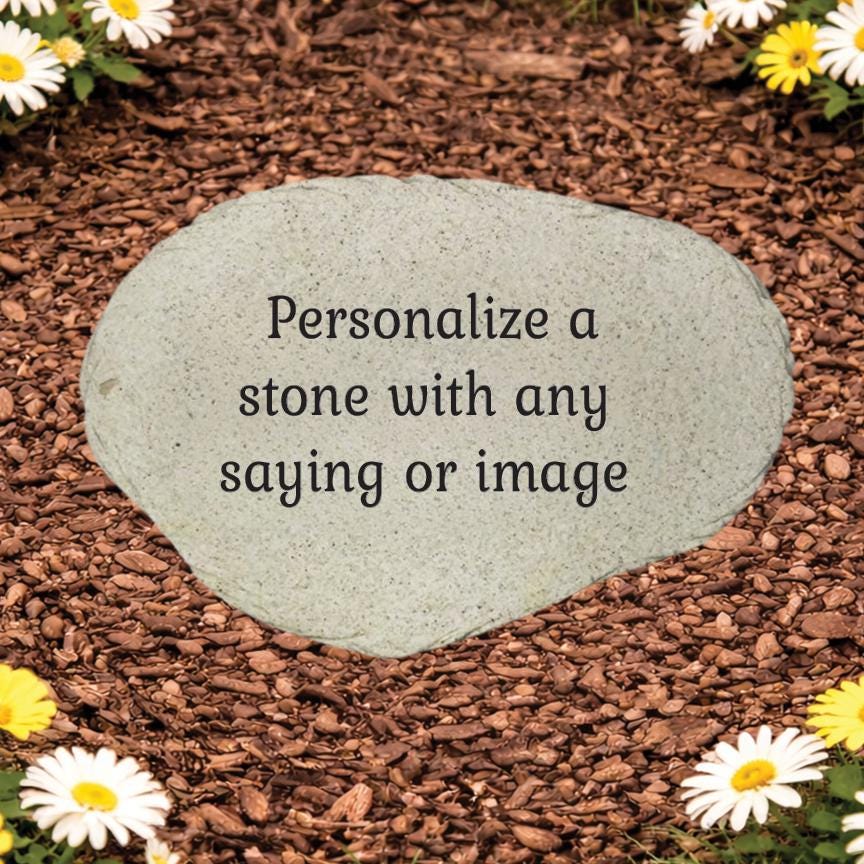 Personalized stone - Custom Stone. Choice of Stone with your own message, saying or quote printed on it. Memorial Gift - Memorial Stone - MemorialGiftsandmore - Miscellaneous Stones