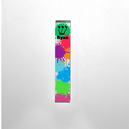 Paint Splatters Mezuzah - With or without name