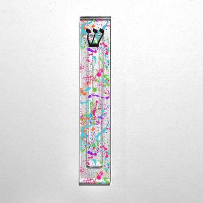 Splatter Paint Mezuzah - With or without name