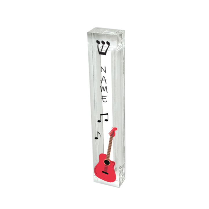 Guitar Mezuzah - Personalized with name